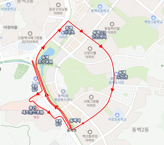 시범운행지구 노선도/사진제공=용인특례시